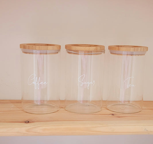1L Glass Jar with Bamboo Lid
