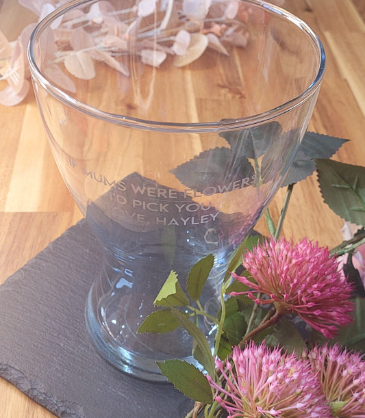 Personalised Engraved Glass Vase