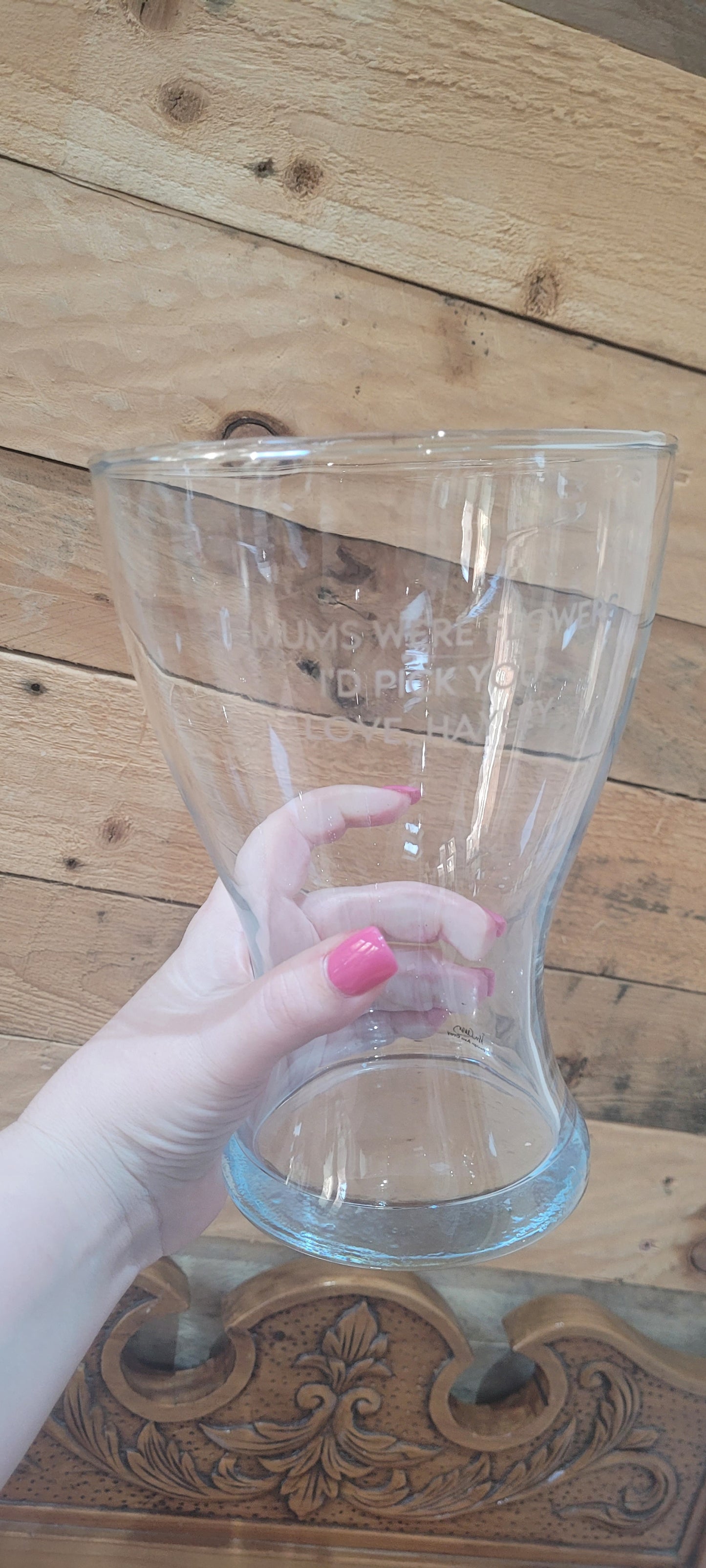 Personalised Engraved Glass Vase