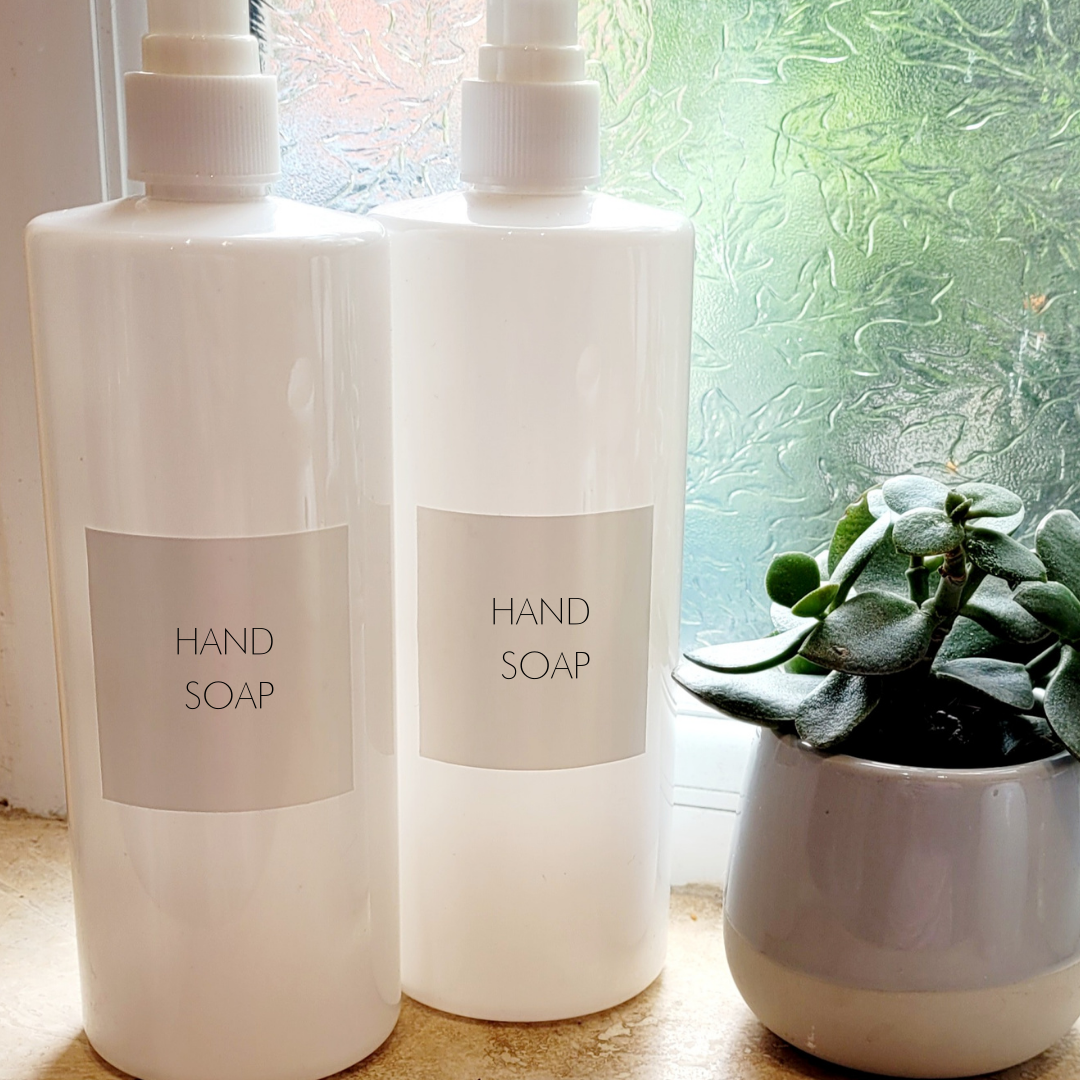 Minimalistic White Pump Bottles