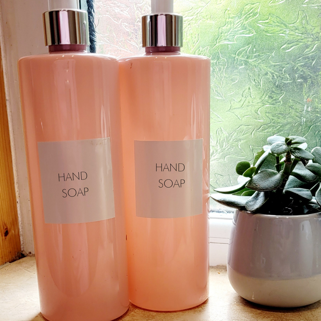 Minimalistic Pink Pump Bottles