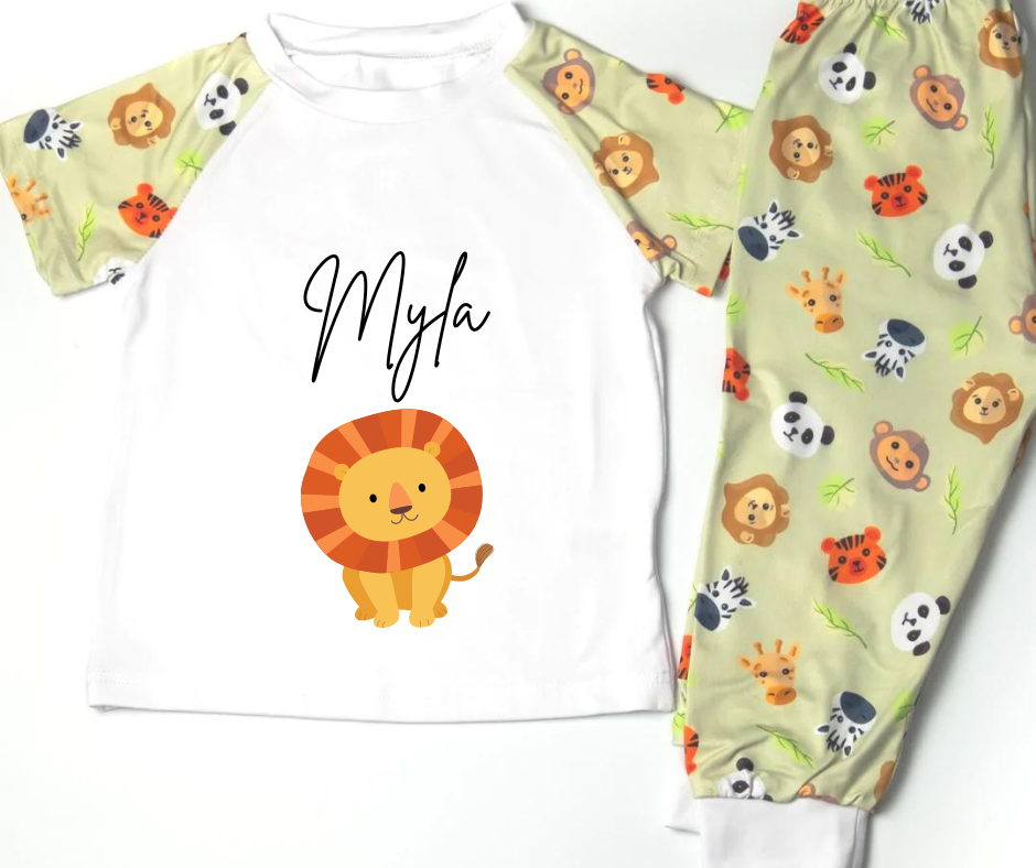 Personalised Zoo Animal Pyjamas