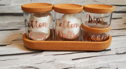 Cork Lid Jar Set