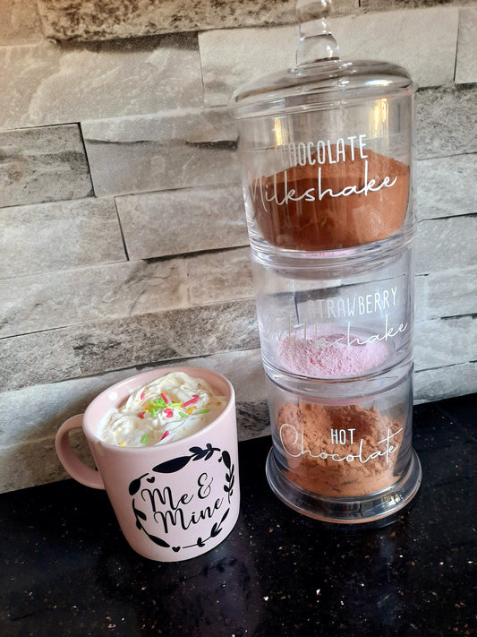 Three Tier Stackable Glass Jar