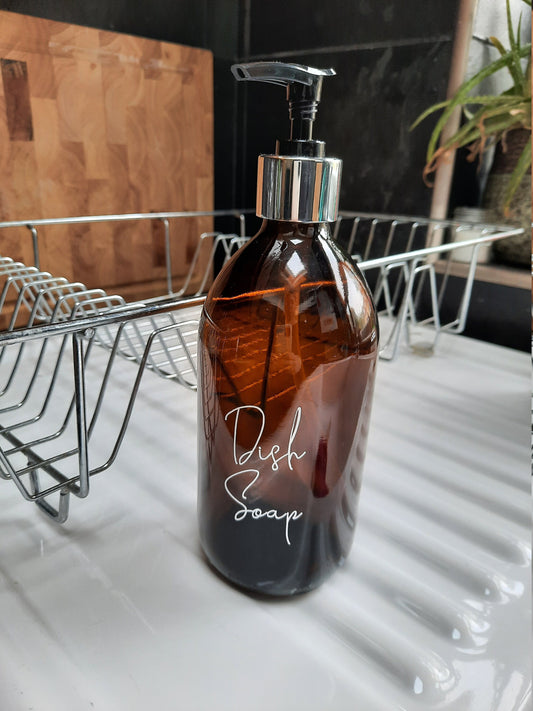 Glass Amber Pump Bottle