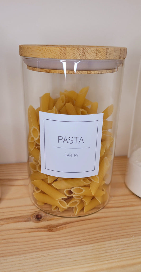 1L Minimalistic Glass Jars with Bamboo Lid