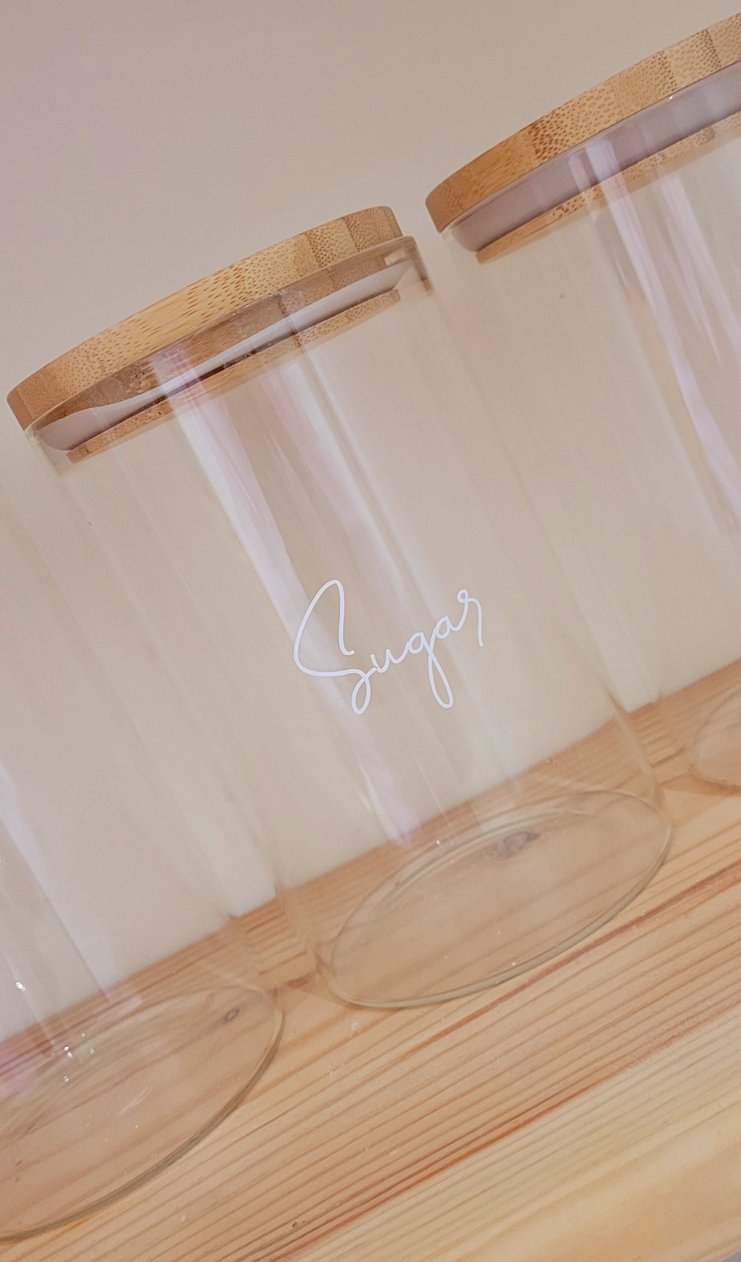 1L Glass Jar with Bamboo Lid