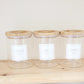 Minimalistic Glass Jars with Bamboo Lid 750ml