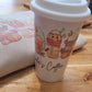 Sweatshirt & Ceramic Pumpkin Coffee Travel Mug Bundle