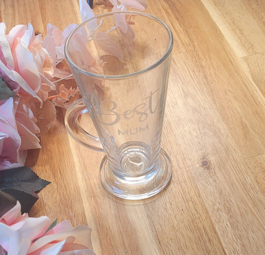 Personalised Engraved Latte Glass