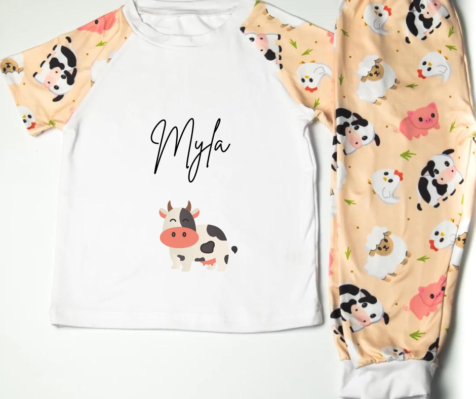 Personalised Farm Animal Pyjamas