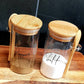 Bamboo lid Spice Jars with Spoon