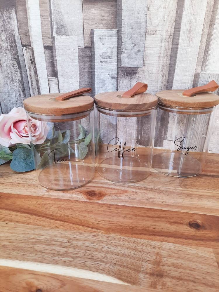 750ml Glass Jars with Leather Loop