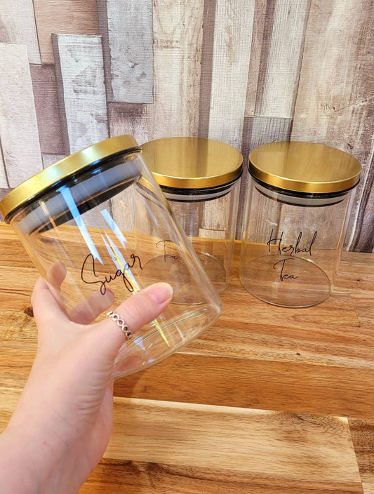750ml Glass Jars with Gold Lid