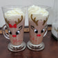 Personalised Christmas Rudolph Latte Glass